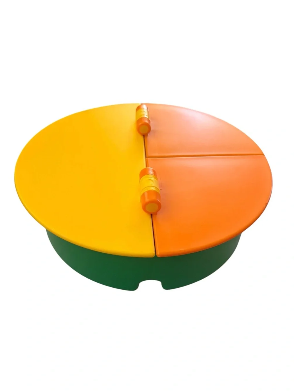 Vintage 90s IKEA Glis Memphis Scandinavian Hagberg Green Orange Storage Box